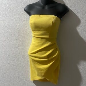 Charlotte Russe Vibrant Yellow Strapless Dress